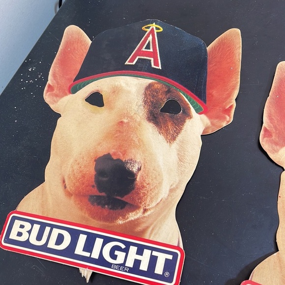Vintage Bud Light "I'm a Spud Mackenzie Fan" Paper Fan 1987 the A’s base… - Picture 3 of 8